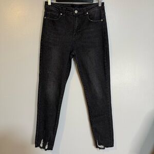 Risen Los Angeles Mid Rise Raw Hem Skinny Jeans Sz 29/9